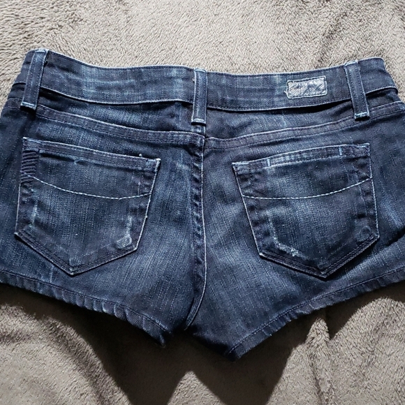 Paige Jean Shorts, Sz 25, Dark Wash - Picture 3 of 8